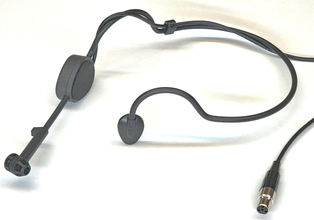 HilderAmp™ Headset Mic with mute- With 4 Pin Mini XLR Cable  - Works with Shure Wireless System