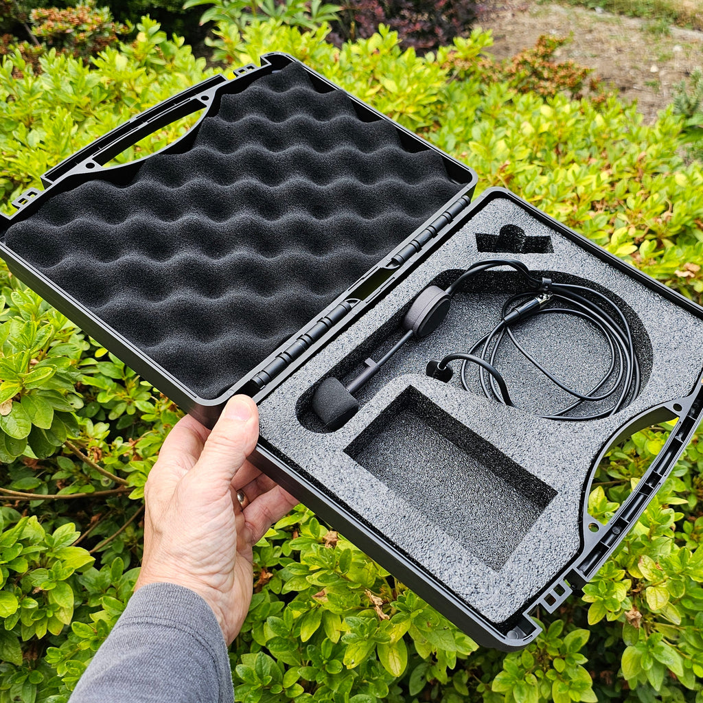 Black tool case with foam interior 
