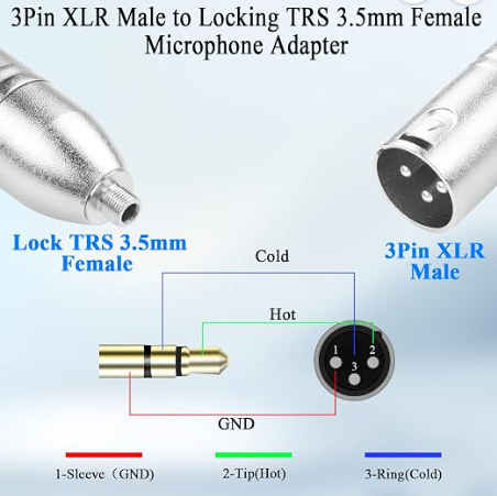 XLR to 3.5mm balanced adapter