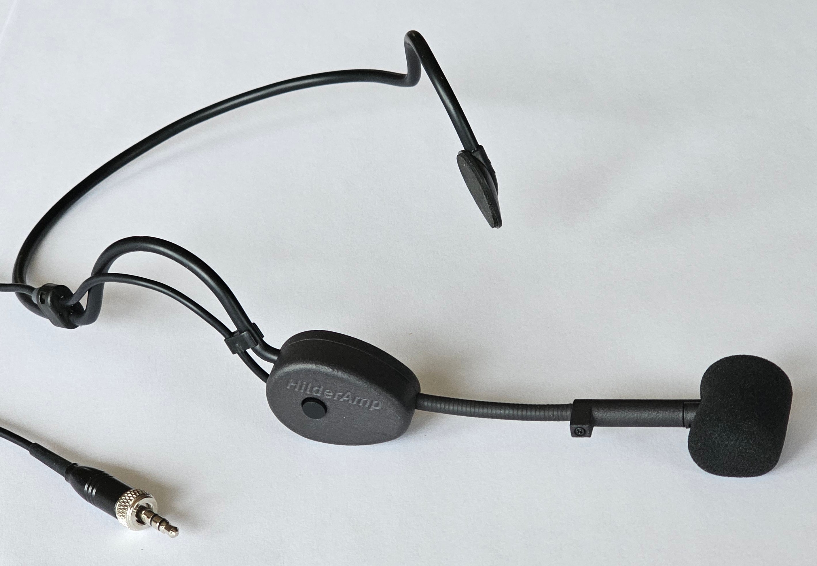 HilderAmp™ Headset Mic with mute- 3.5mm TRS Locking Connector  - Works With Sennheiser Wireless Systems